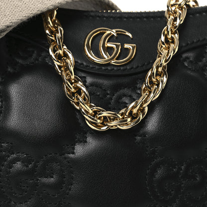Gucci Calfskin GG Matelasse Chain Handbag Black Natural 8 of 10