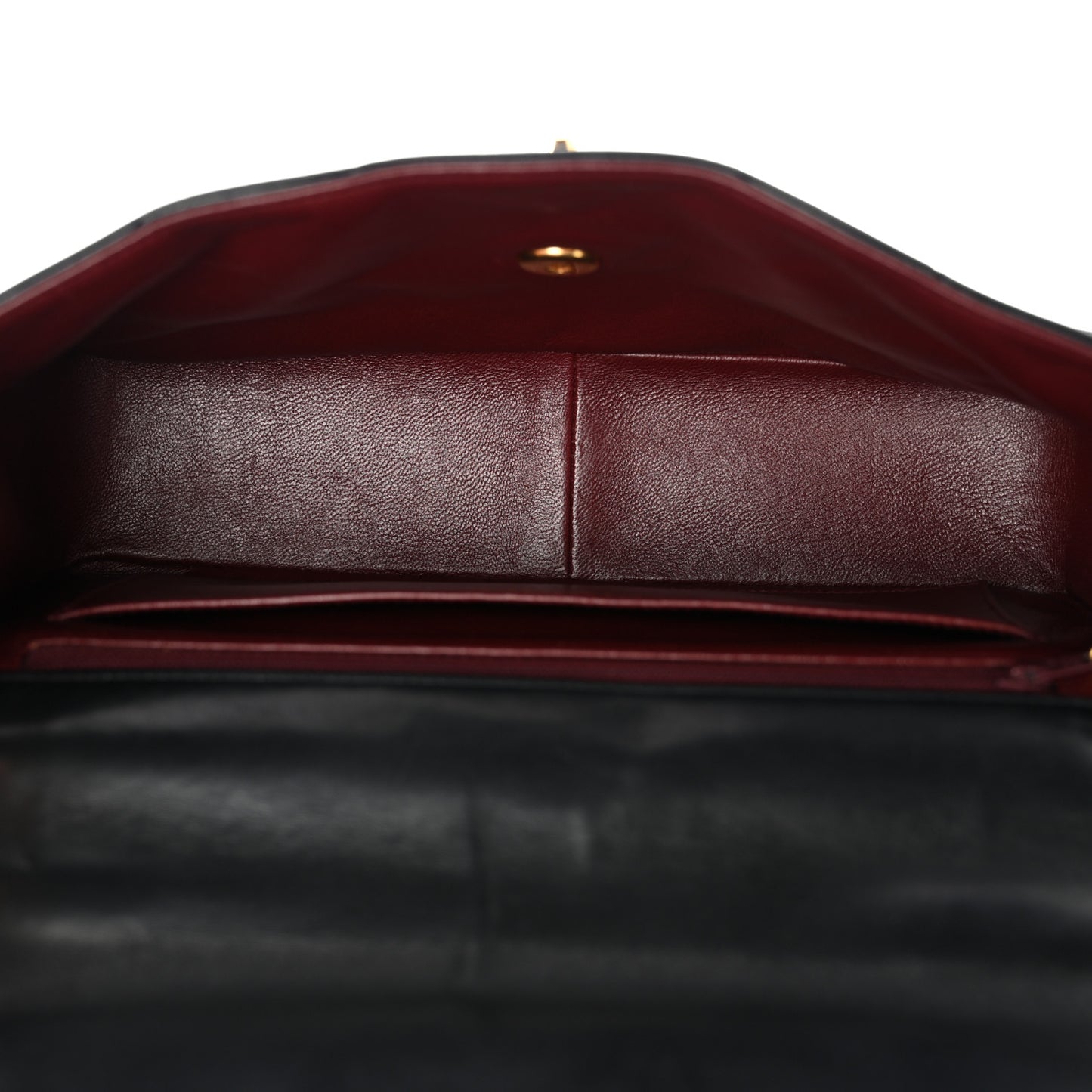 Lambskin Chevron Quilted Mini Kelly Flap Black