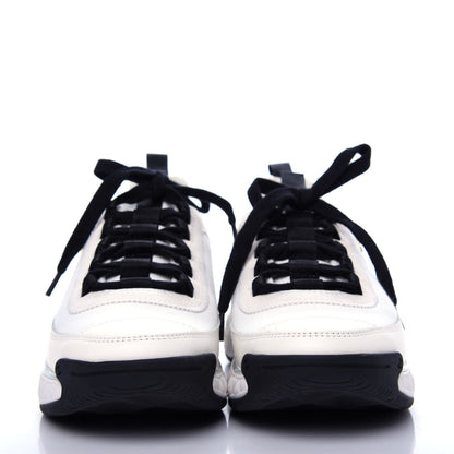Chanel Velvet Calfskin Mixed Fibers CC Sneakers 39 Ivory Black 2 of 11