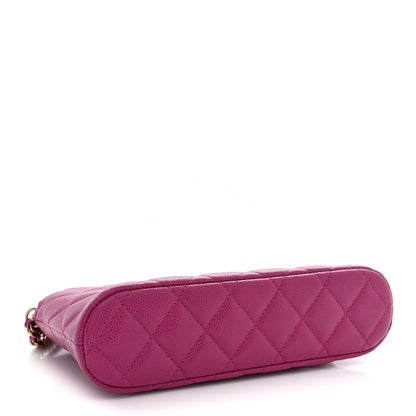 Chanel Caviar Quilted Classic Clutch With Chain Fuchsia 4 of 11