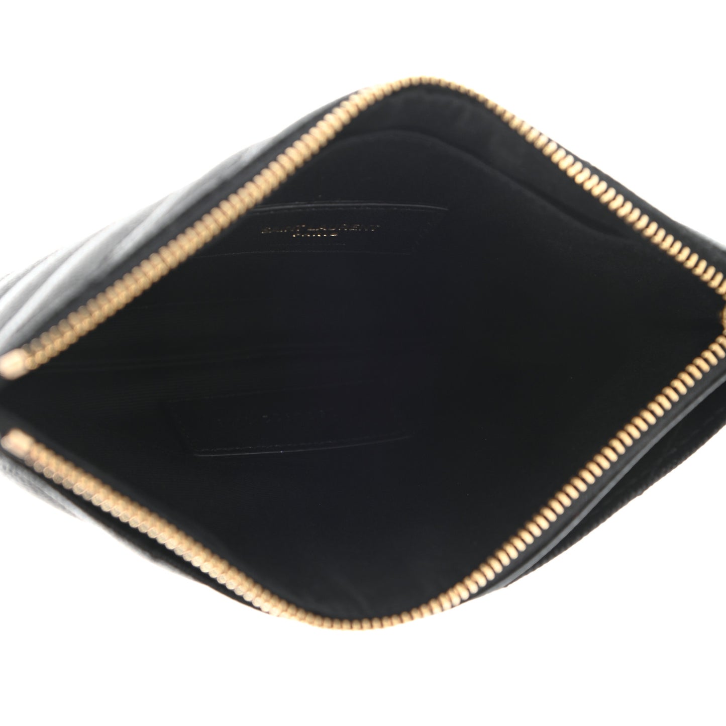 Grain De Poudre Chevron Monogram Bill Pouch Black