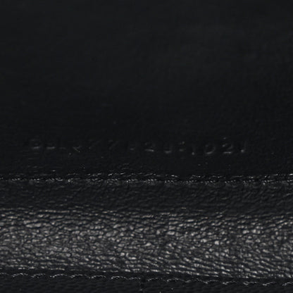 Saint Laurent Grain De Poudre Matelasse Chevron Monogram Monochrome Chain Wallet Black 8 of 11