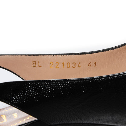 Saint Laurent Vernigolf Tribtoo 80 Slingback Pumps Nero Black 41 6 of 7