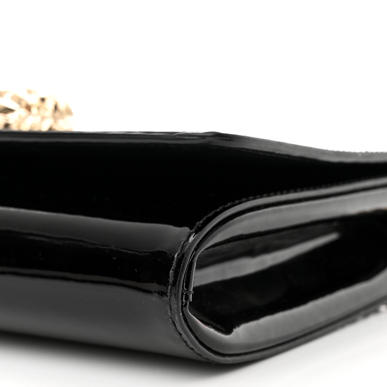 Versace Patent Palazzo Medusa Chain Evening Bag Black 10 of 12