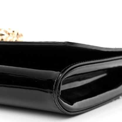 Versace Patent Palazzo Medusa Chain Evening Bag Black 10 of 12