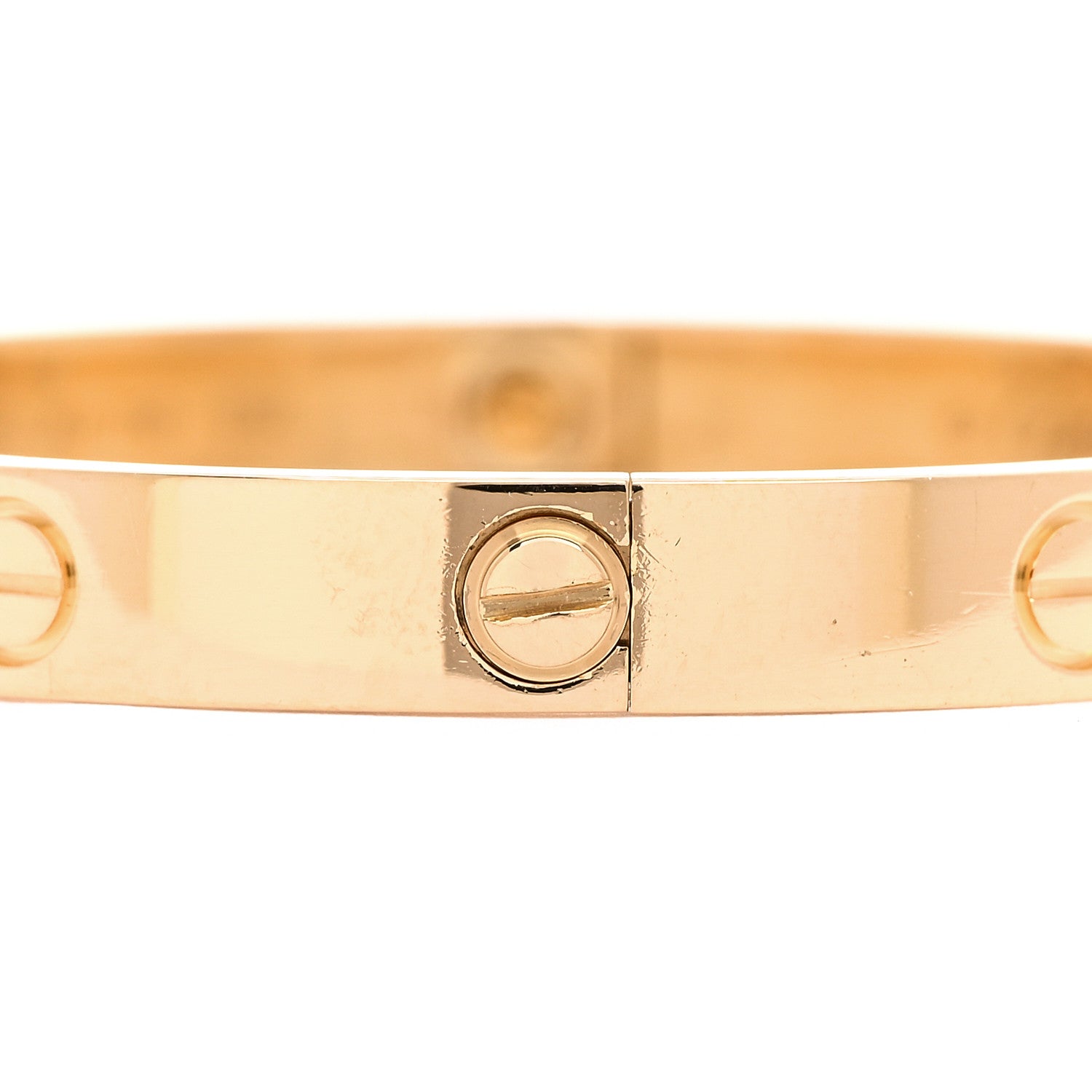 Cartier 18K Yellow Gold 4 Diamond LOVE Bracelet 17 5 of 9