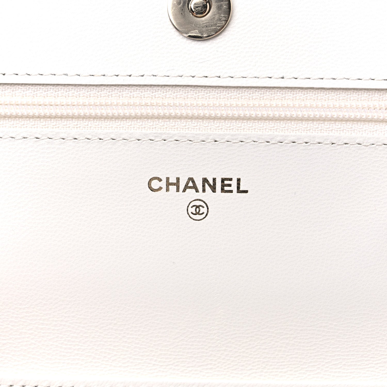Chanel Goatskin Quilted Punk Essentials Wallet On Chain WOC White 6 of 10