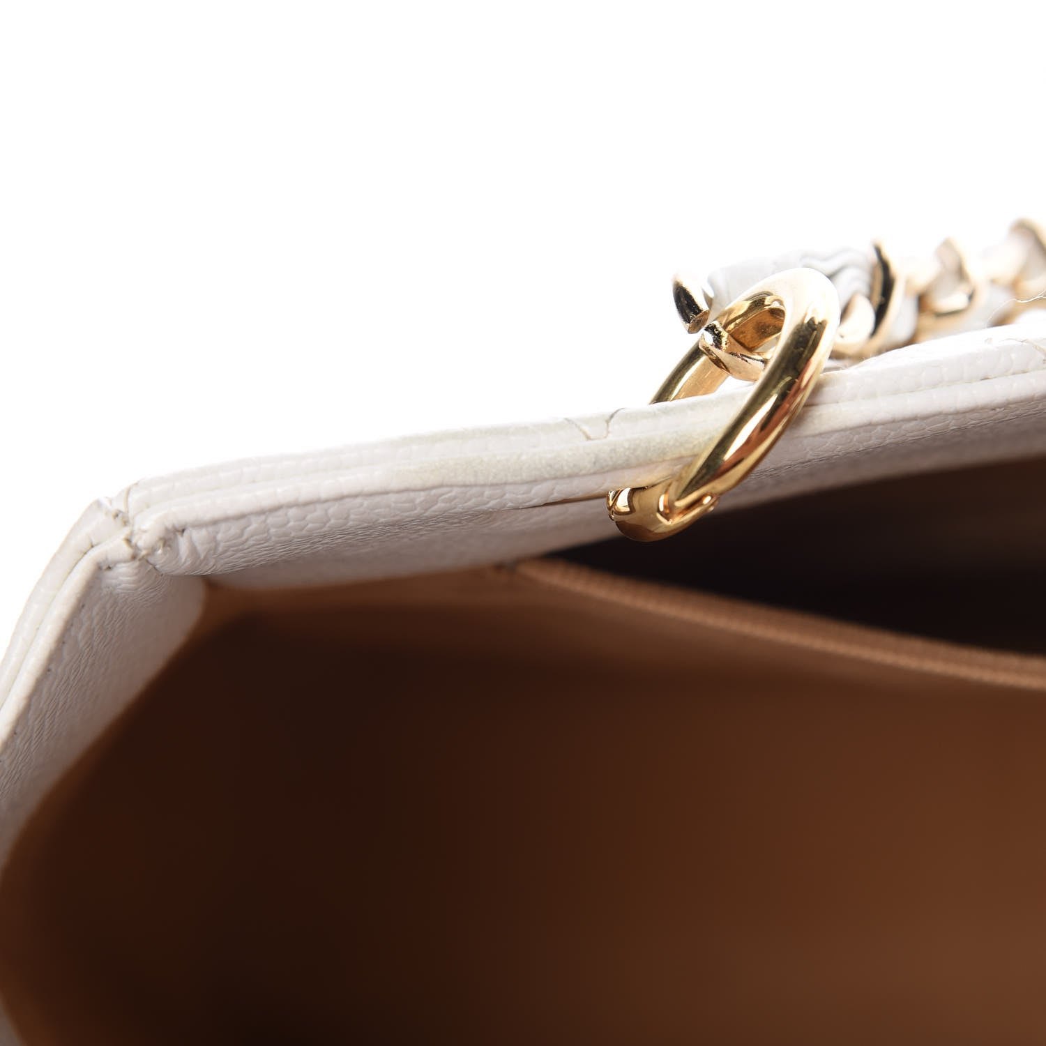 Chanel Caviar Quilted Petit Shopping Tote PST White 12 of 19