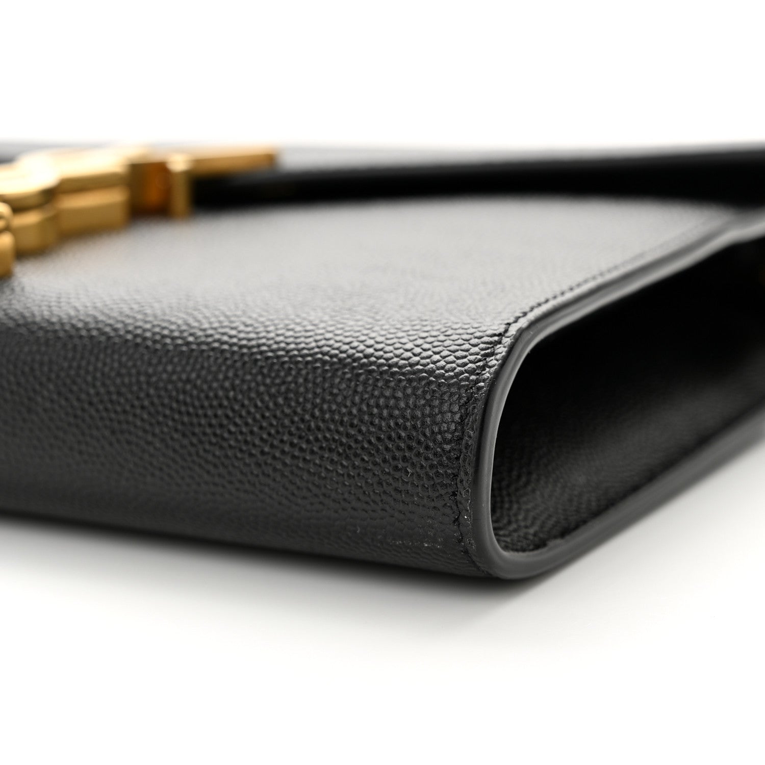 Saint Laurent Grain De Poudre Monogram Cassandra Chain Wallet Black 9 of 9