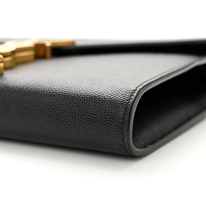 Saint Laurent Grain De Poudre Monogram Cassandra Chain Wallet Black 9 of 9