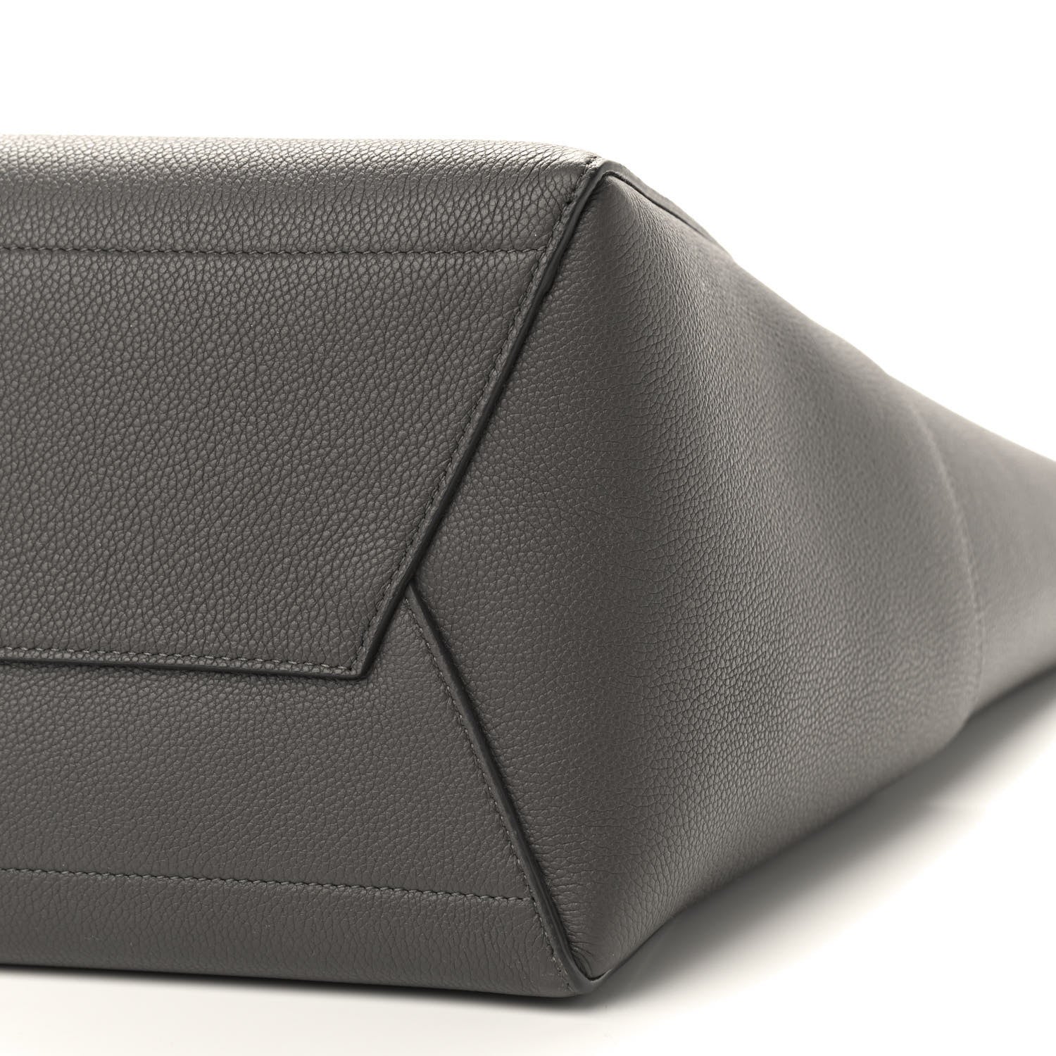Celine Soft Grained Calfskin Sangle Bucket Bag Grey 9 of 10