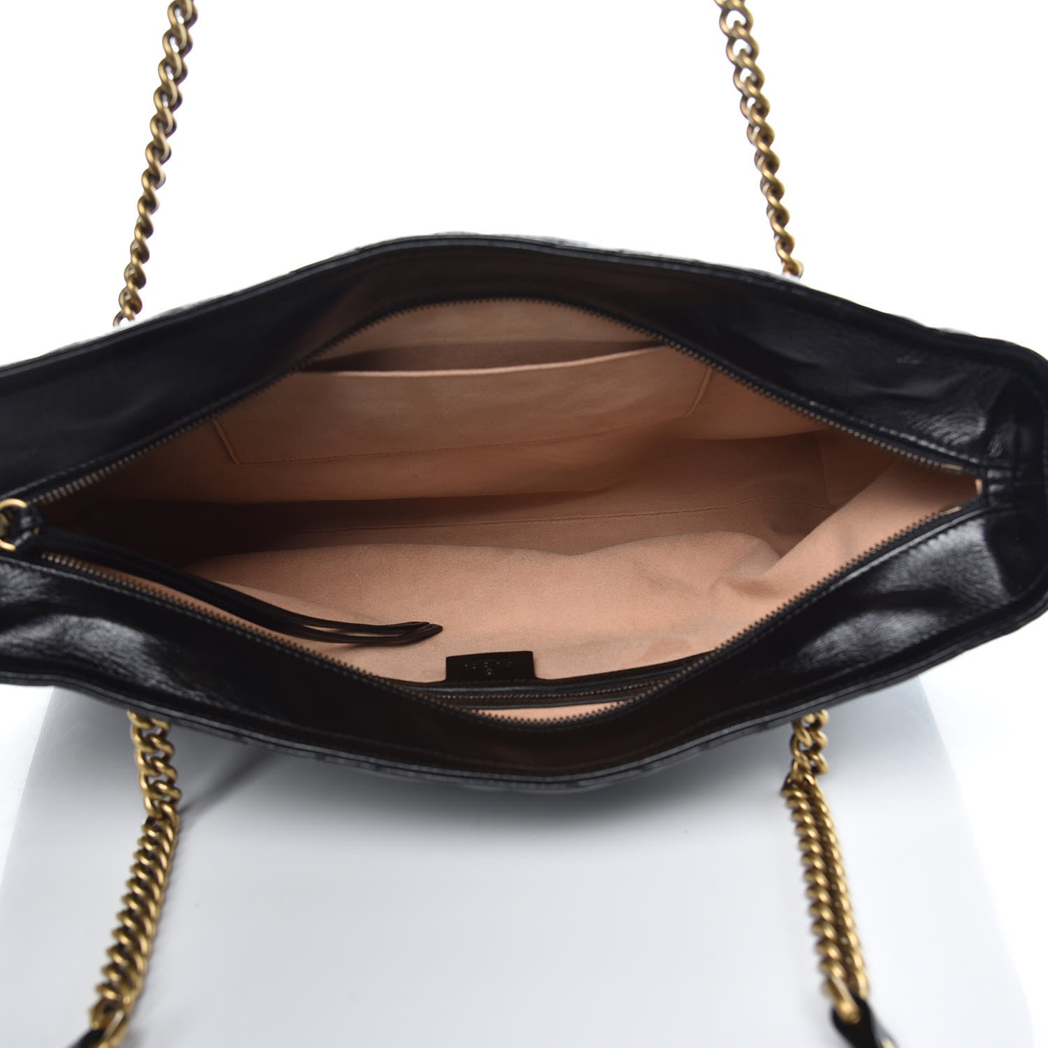 Gucci Vintage Calfskin Matelasse Medium GG Marmont Slim Tote Black 5 of 9