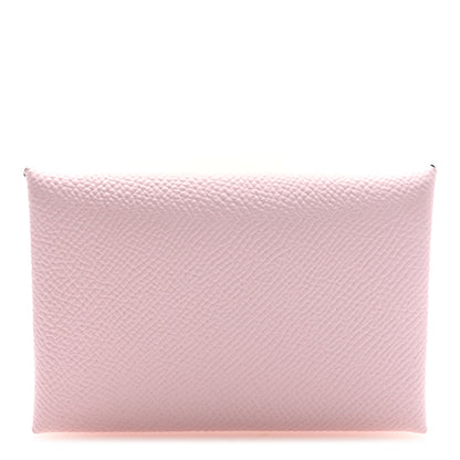 Hermes Epsom Calvi Card Case Rose Darling 1 of 7