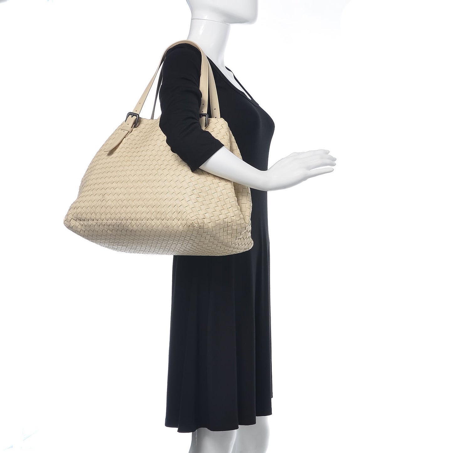 Nappa Intrecciato Large Cesta Tote White