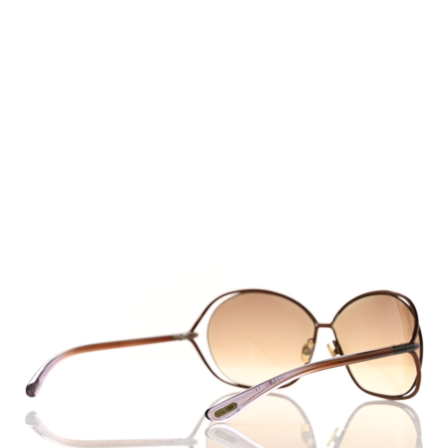 Tom Ford Carla Soft Square Sunglasses TF157 Dark Brown 4 of 9