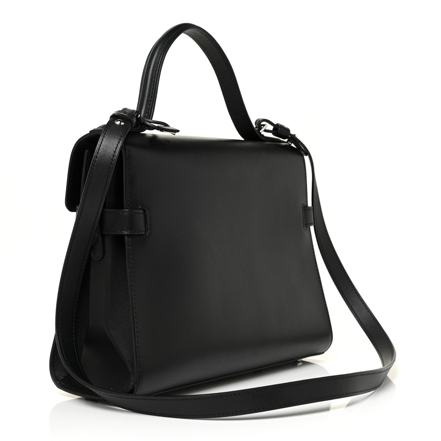 Calfskin MM Tempete Satchel Black