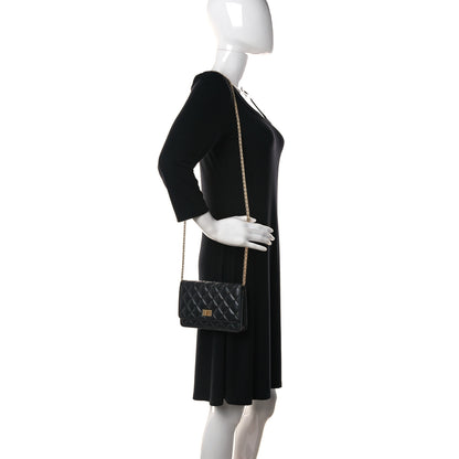 Chanel Aged Calfskin Quilted Reissue Wallet On Chain WOC Black 2 of 11