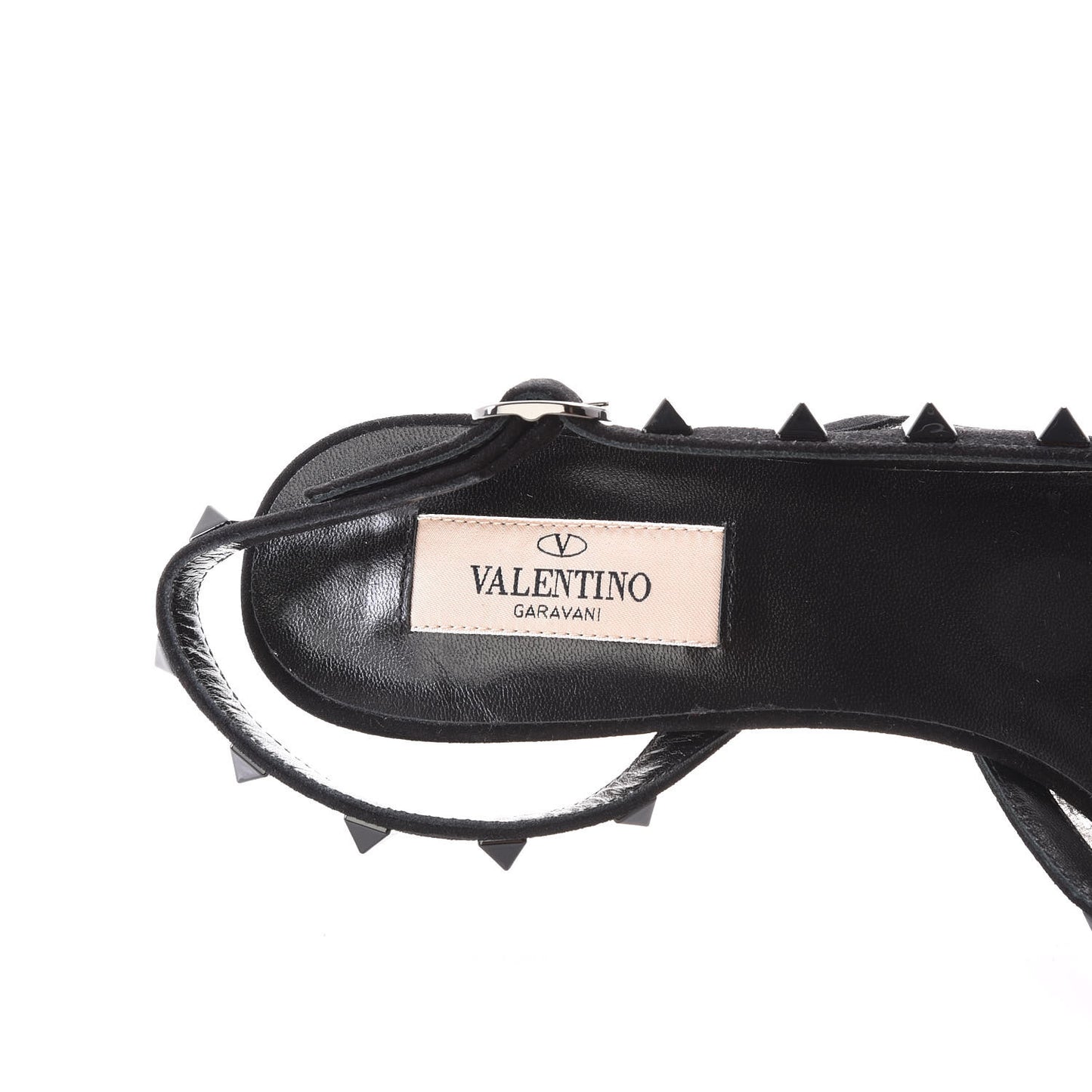 Mesh Point d'Esprit Rockstud Half D'Orsay Slingback 50mm Pumps 38 Black