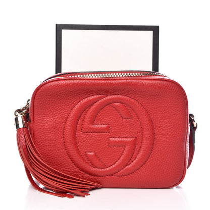 Gucci Pebbled Calfskin Small Soho Disco Bag Tabasco Red 11 of 11