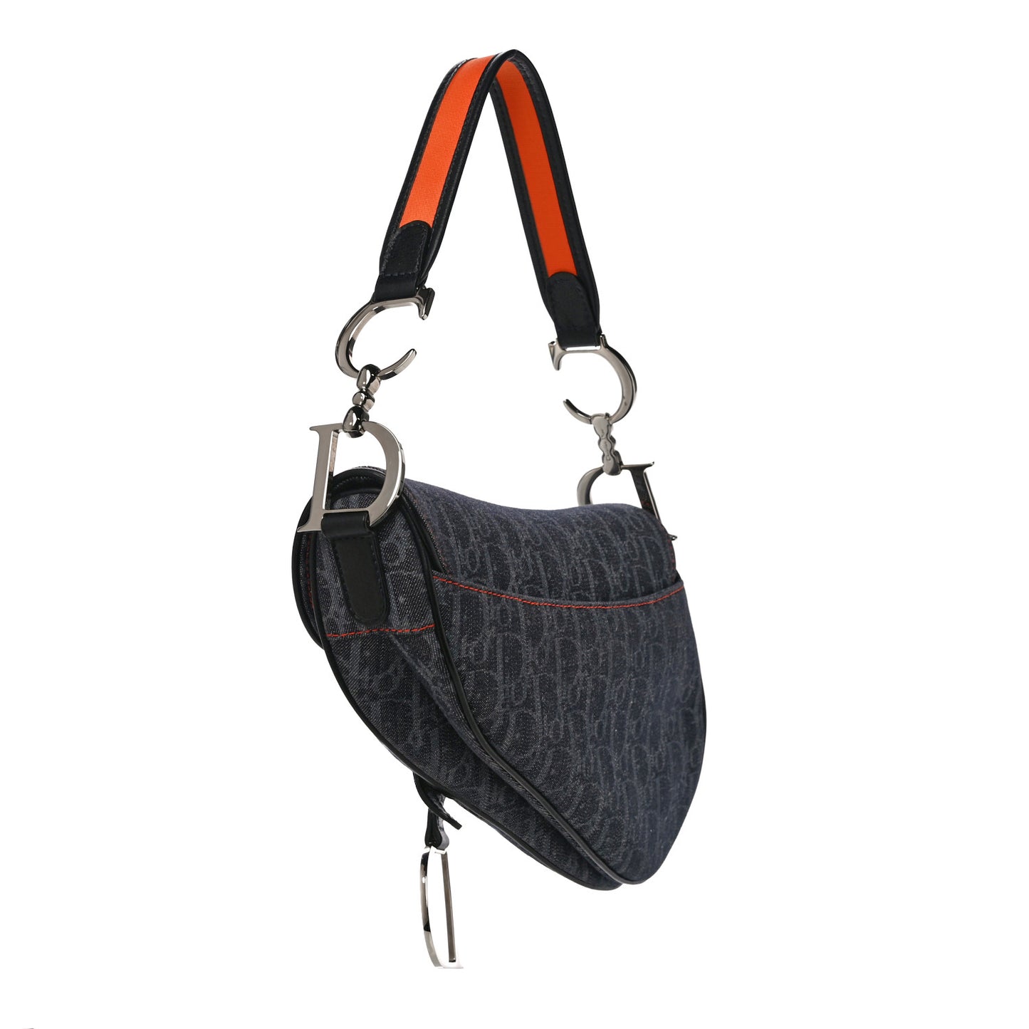 Denim Monogram Flight Saddle Bag