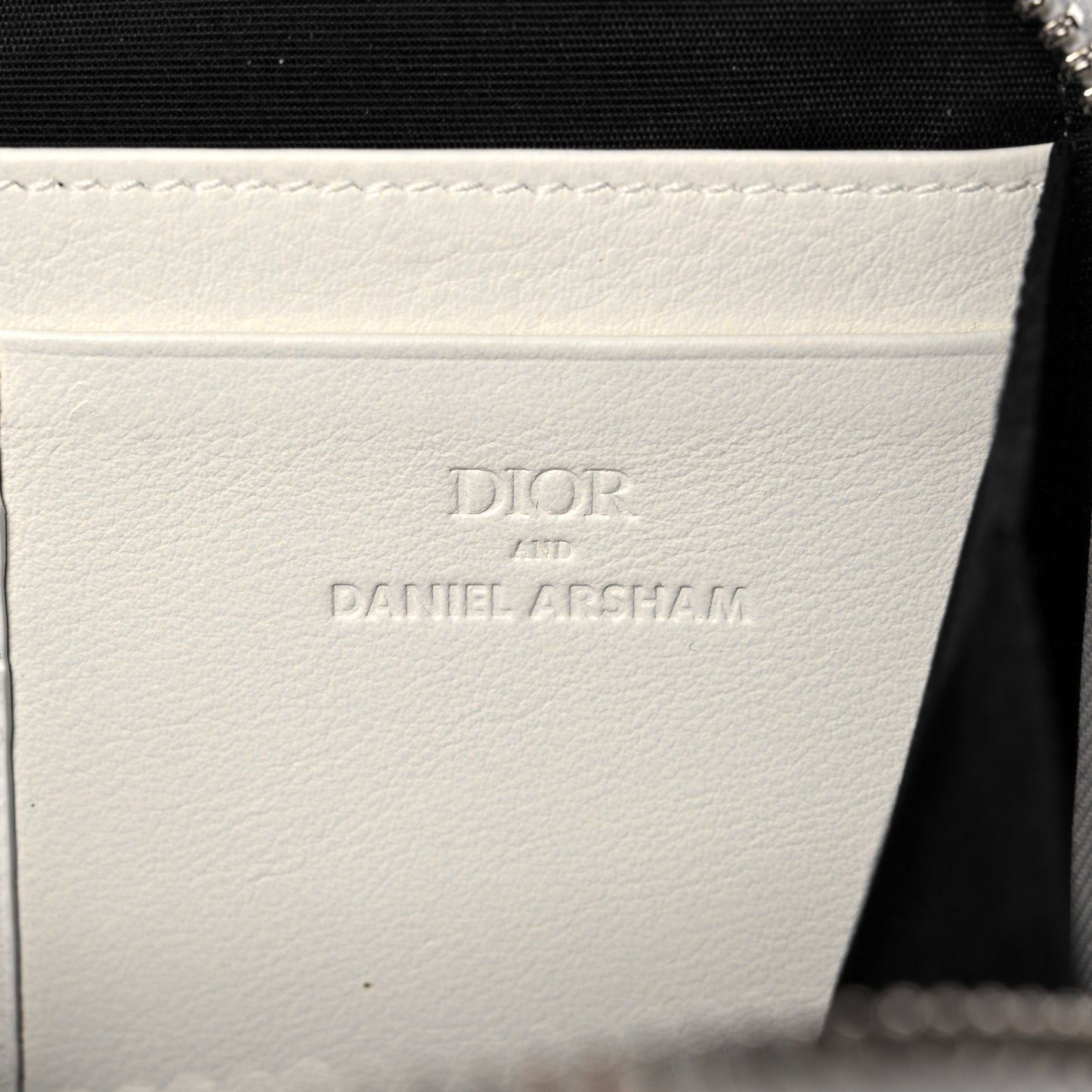 X DANIEL ARSHAM Grained Calfskin Newspaper Messenger White