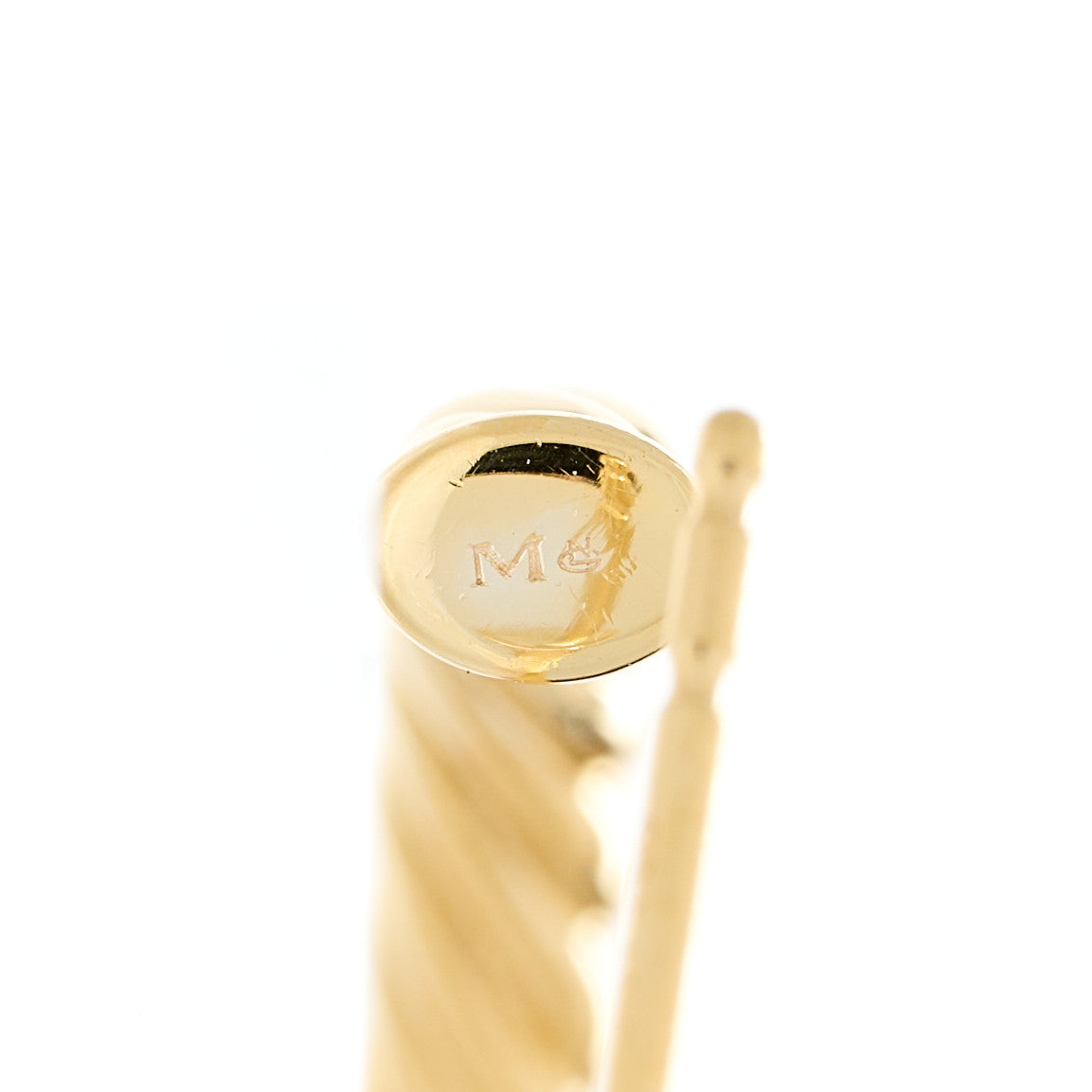 18K Yellow Gold Medium Cablespira Hoop Earrings