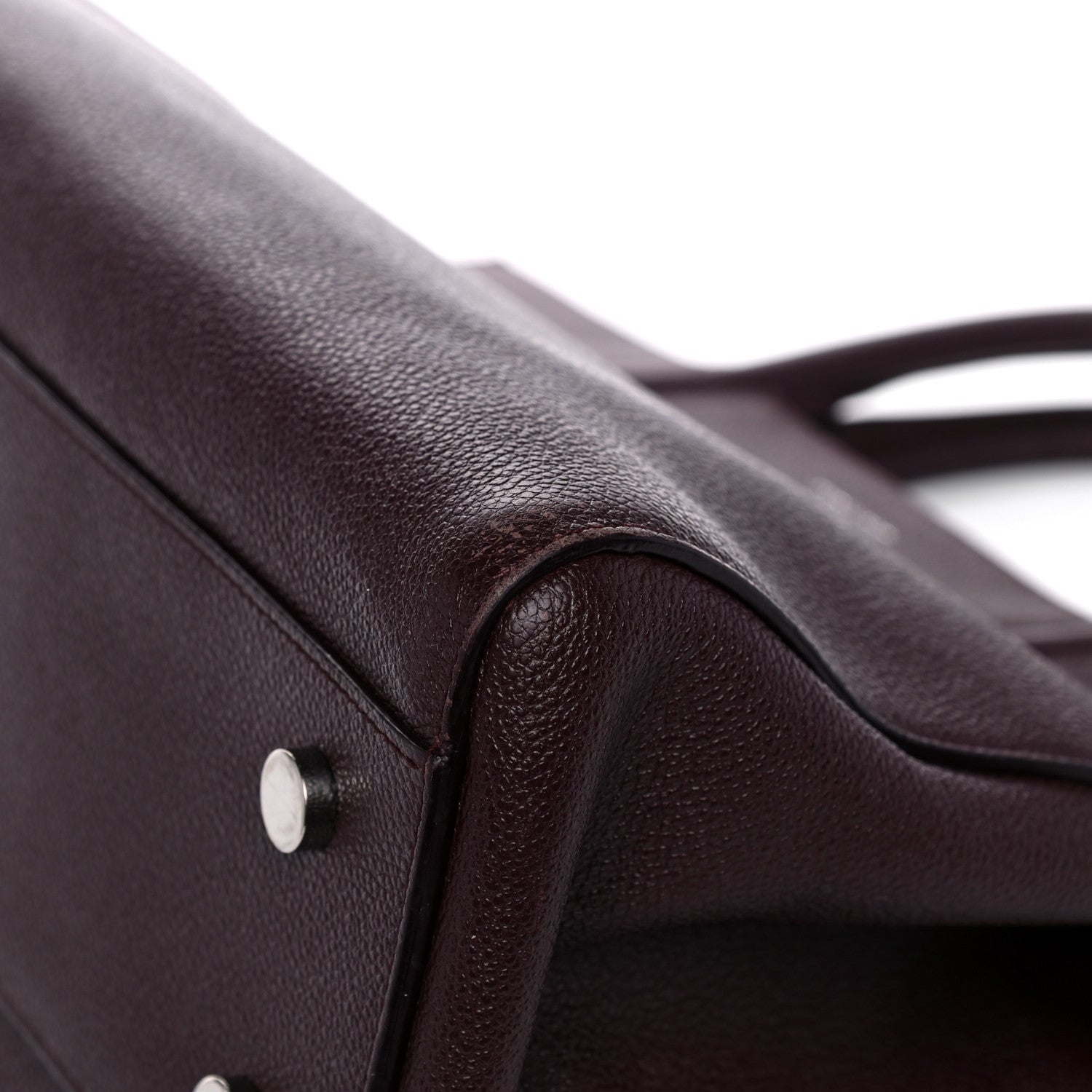 Saint Laurent Grained Calfskin Medium Cabas Rive Gauche Amaranto 9 of 29