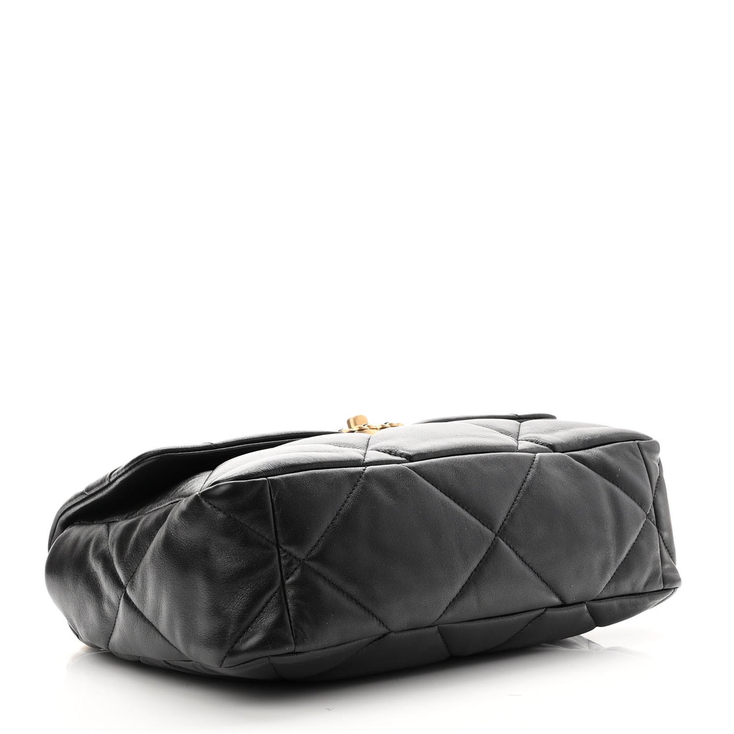 Lambskin Quilted Large Chanel 19 Flap Black