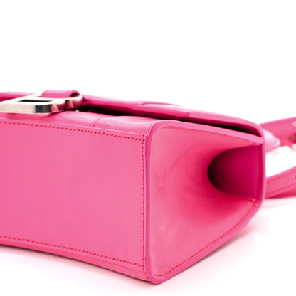 Balenciaga Shiny Box Calfskin Hourglass Top Handle Bag XS Acid Fuchsia 9 of 9