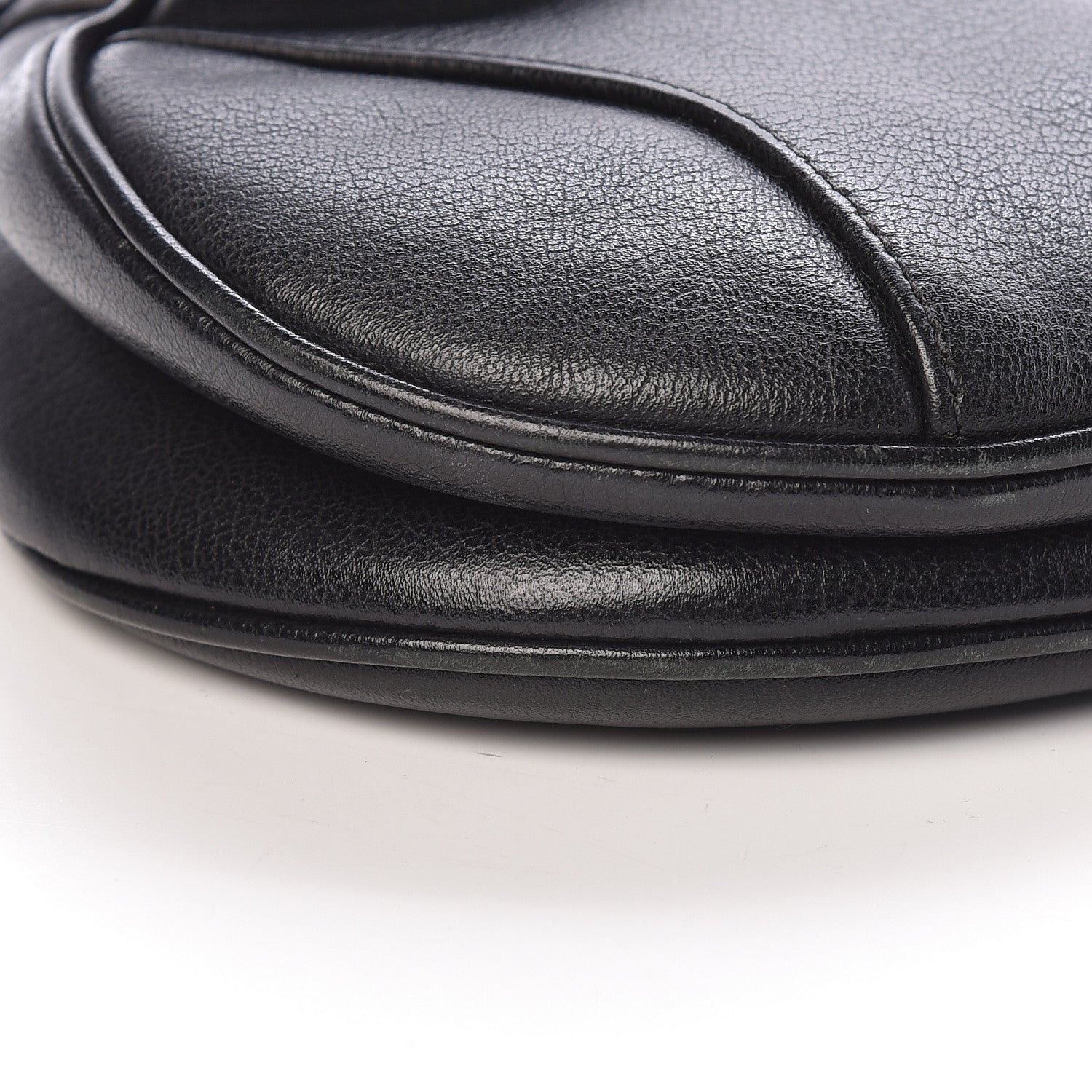 Christian Dior Calfskin Saddle Bag Black 9 of 10