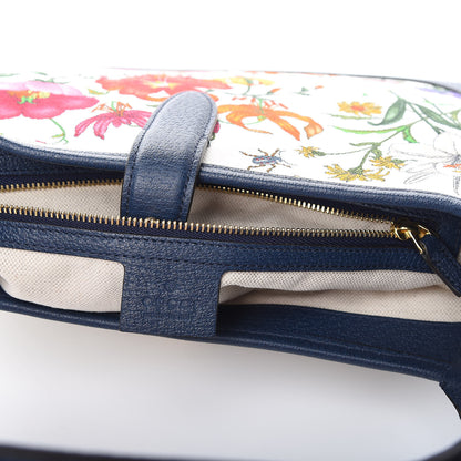 Gucci Canvas Flora Medium Jackie Hobo Blue Agata 7 of 14