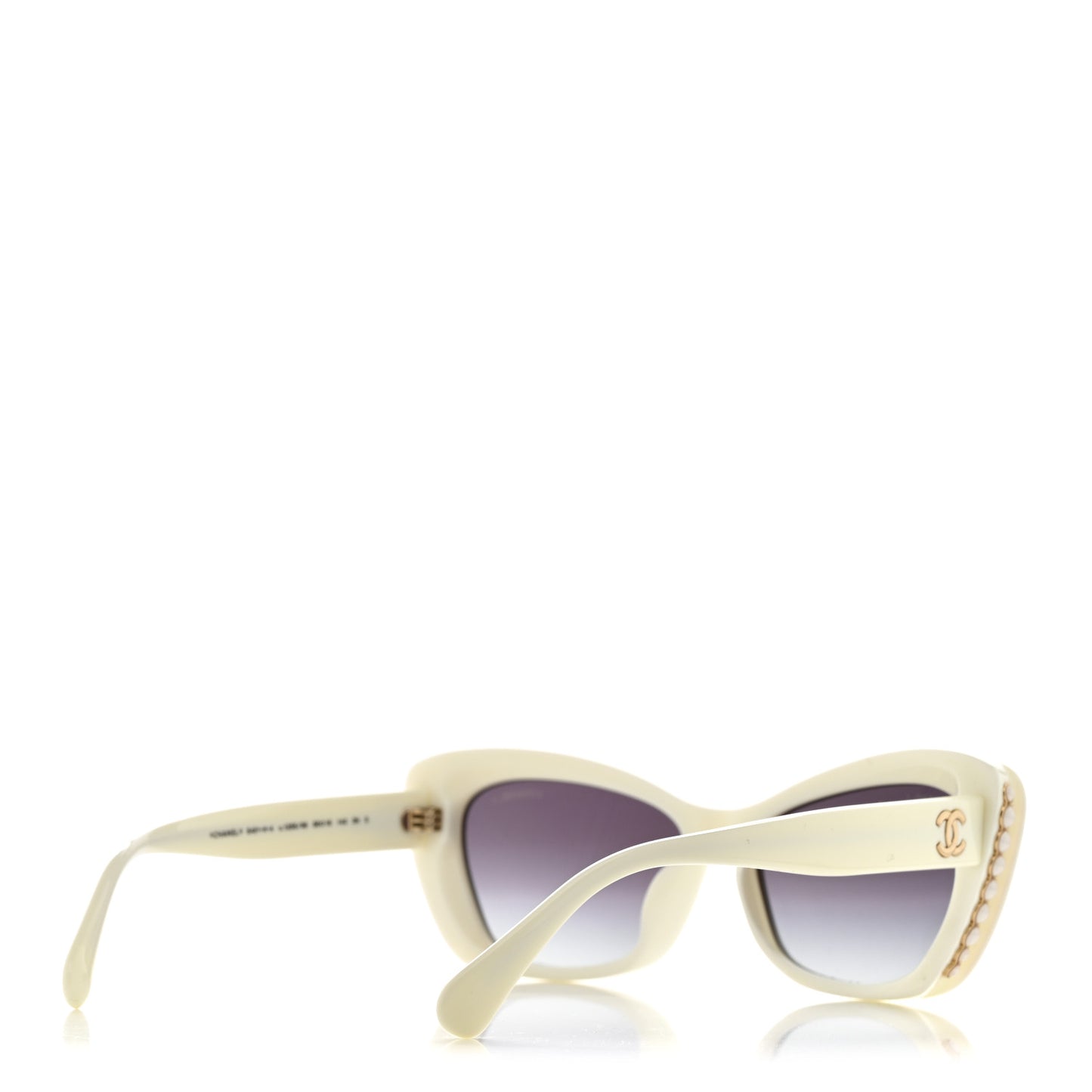 Acetate Pearl Cat Eye CC Sunglasses 5481-H-A White White