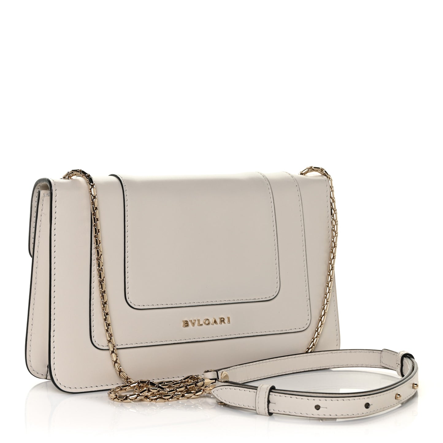Calfskin Serpenti Forever Crossbody Bag White