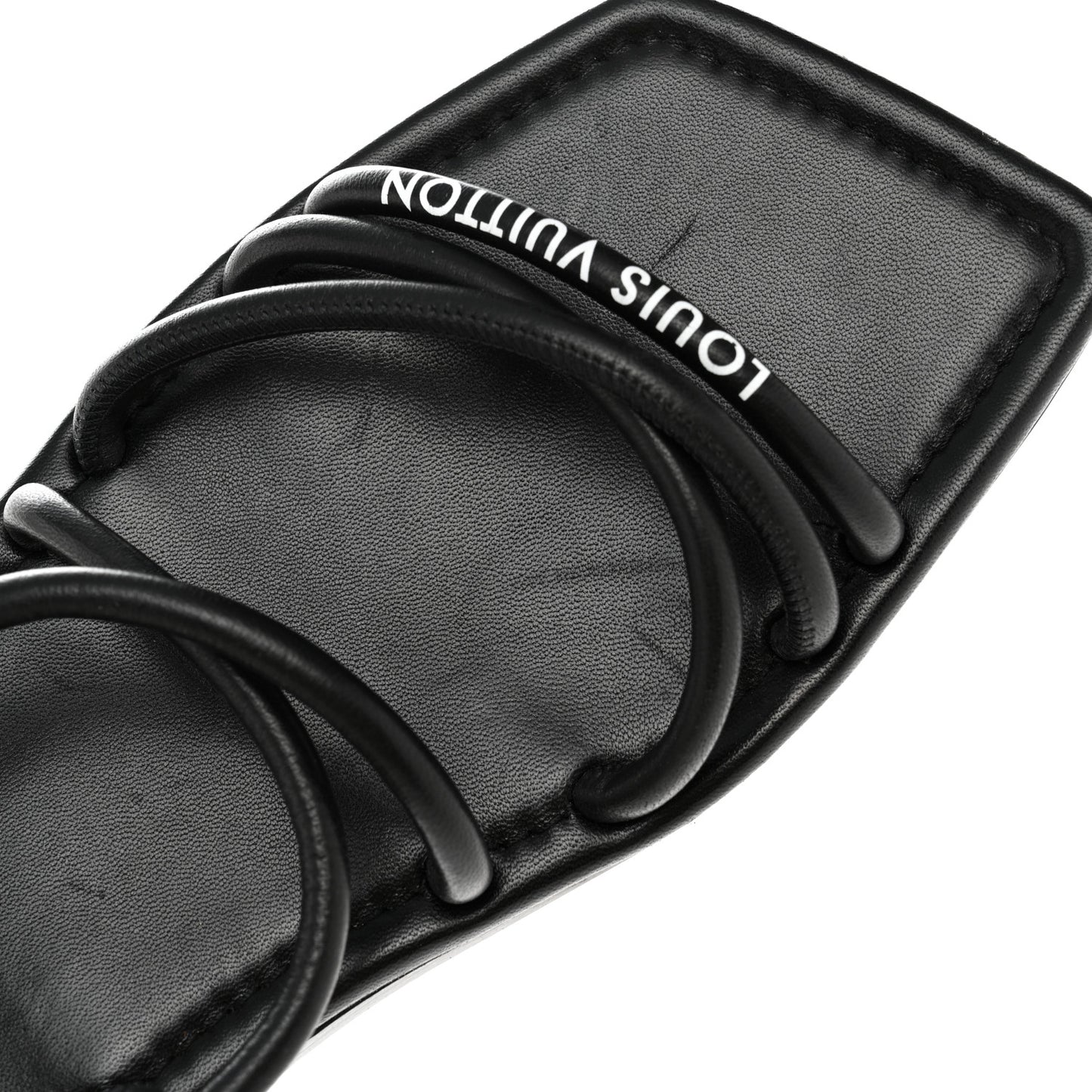 Lambskin Nova Flat Sandals 38 Black