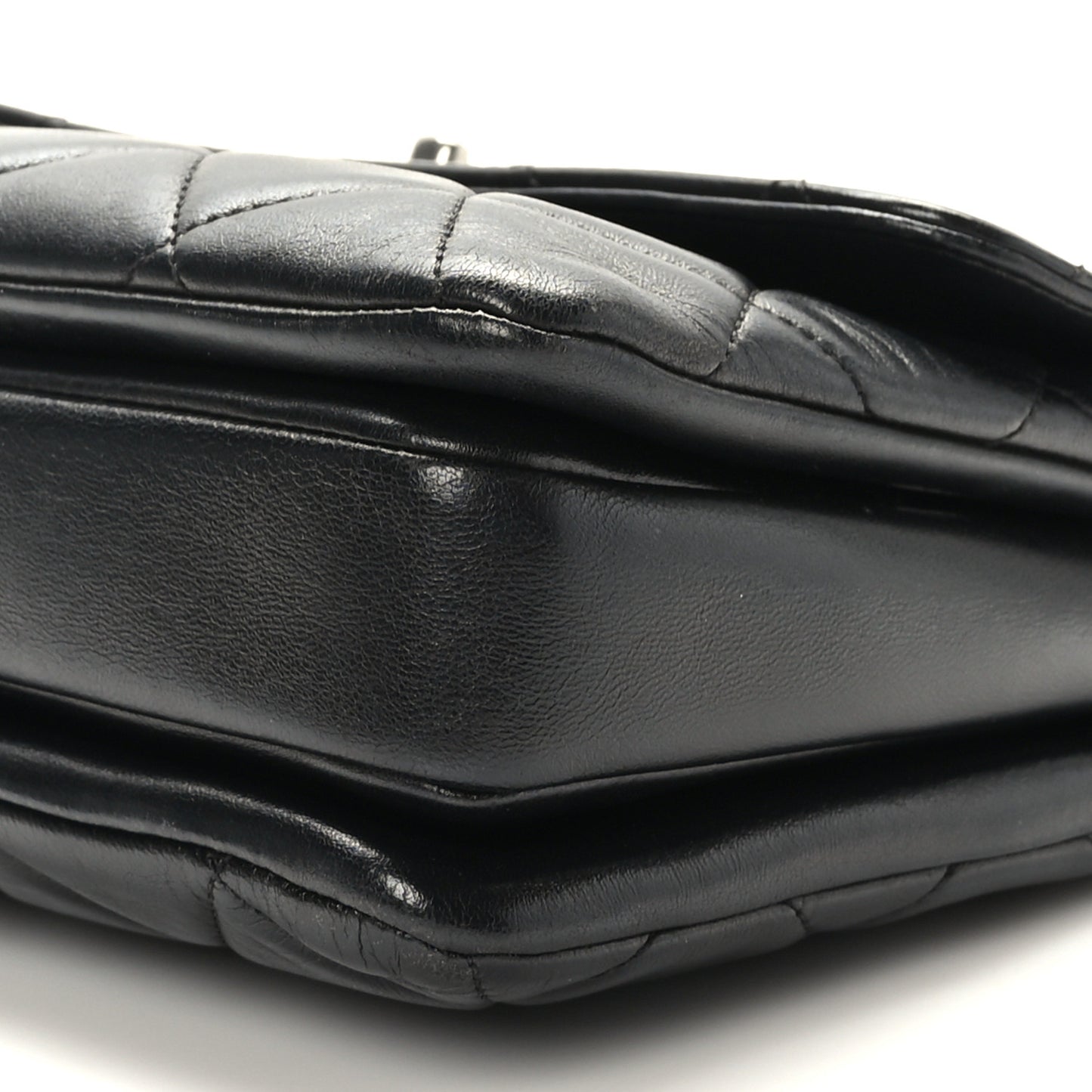 Lambskin Quilted Small Trendy CC Dual Handle Flap Bag Black