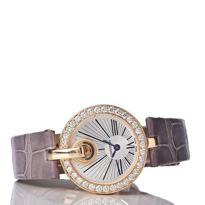 Cartier 18K Yellow Gold Alligator Diamond Bezel 27mm Captive De Cartier Quartz Watch Grey 3 of 8
