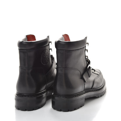 Hermes Calfskin Mens Hiking Ankle Boots 39 Black 4 of 11