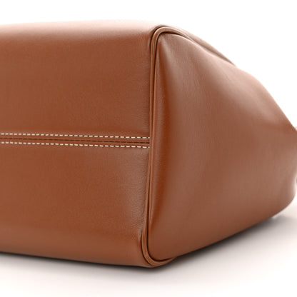 Celine Smooth Calfskin Cuir Small Triomphe Cabas Drawstring Tan 10 of 10