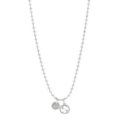 Gucci Sterling Silver Interlocking G Pendant Necklace 1 of 6