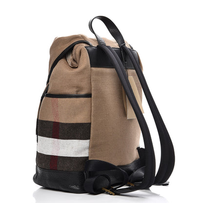 Burberry Canvas Mega Check Drifton Backpack Black 3 of 9