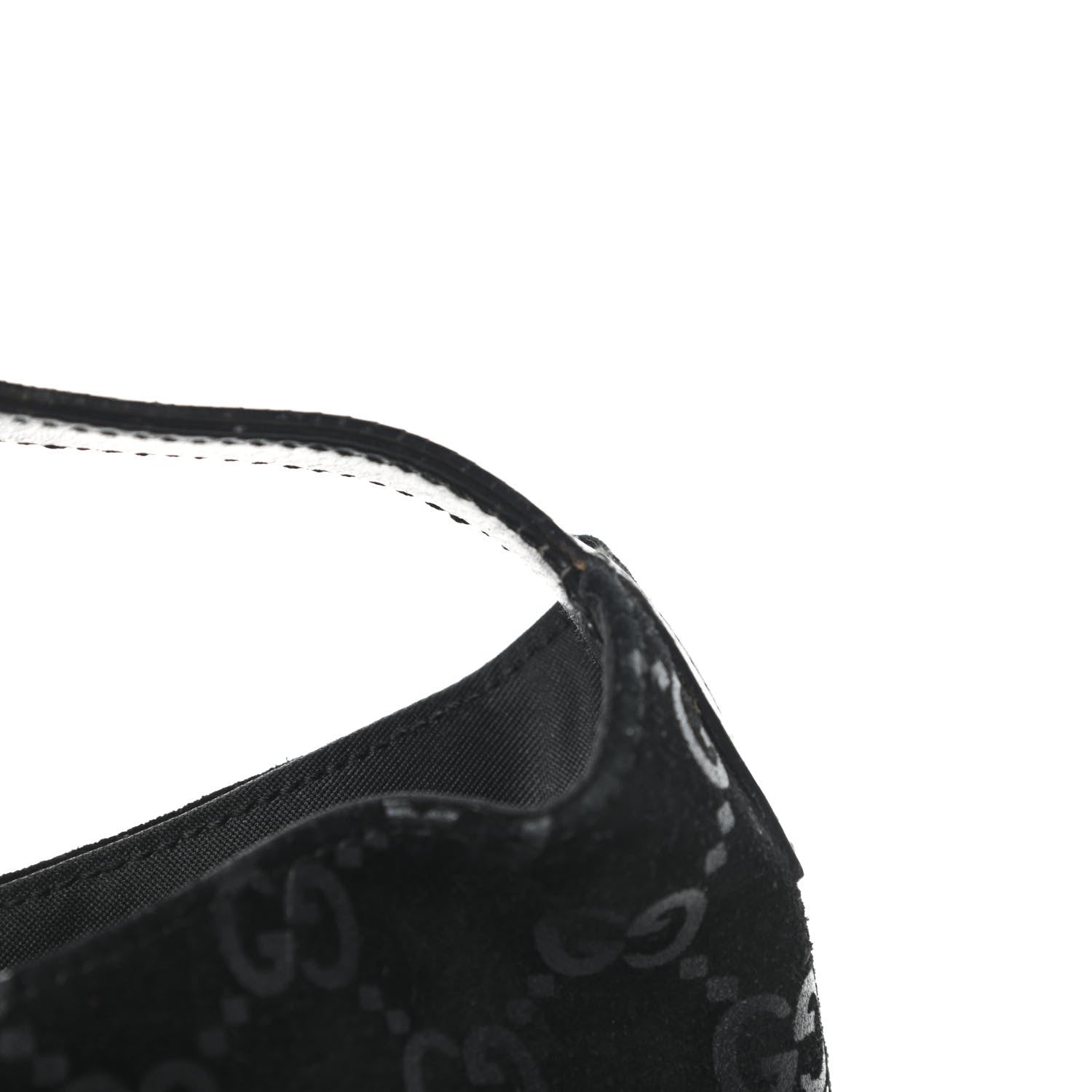 Gucci Suede Monogram Hobo Black 14 of 15
