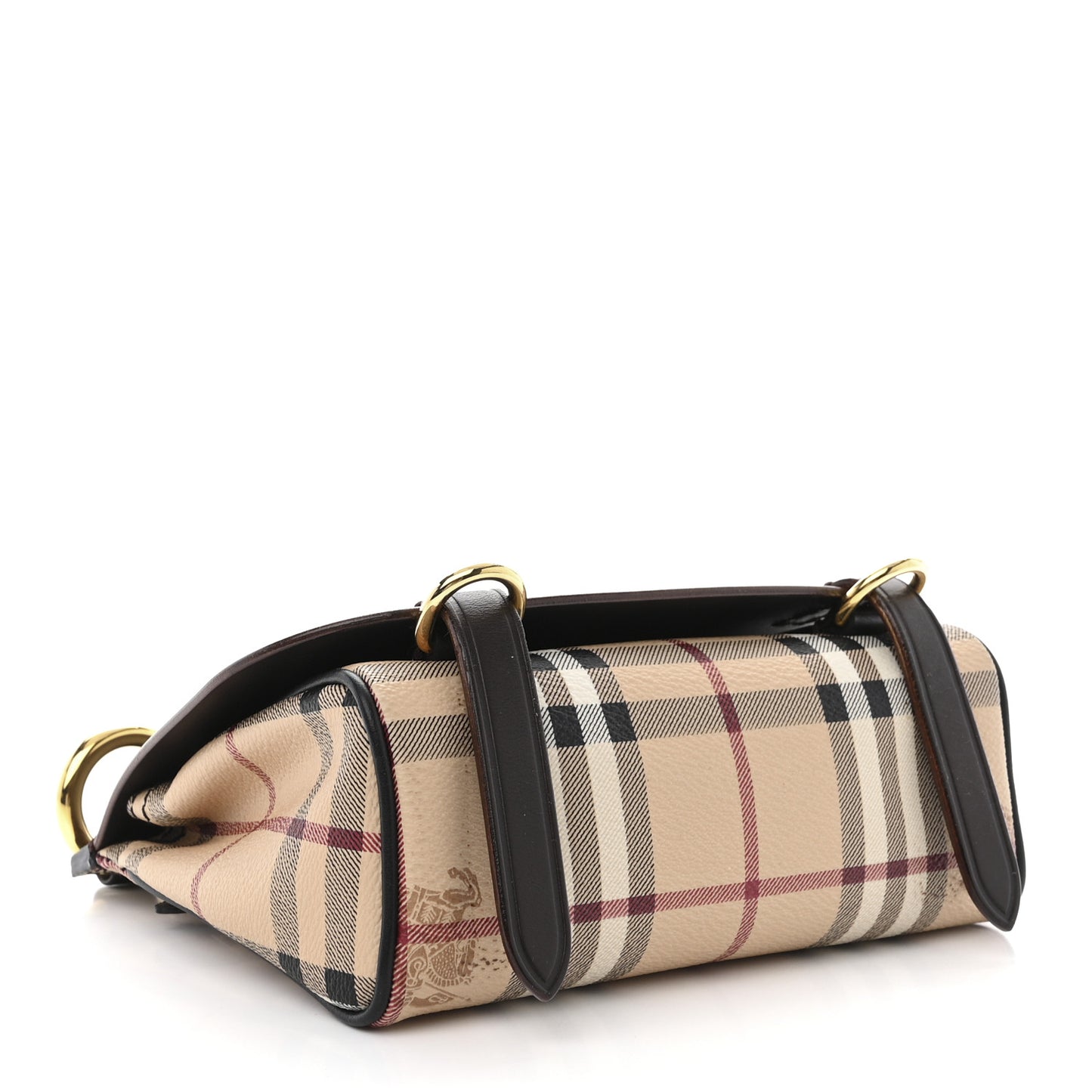 Haymarket Check Baby Bridle Saddle Bag Dark Clove Brown