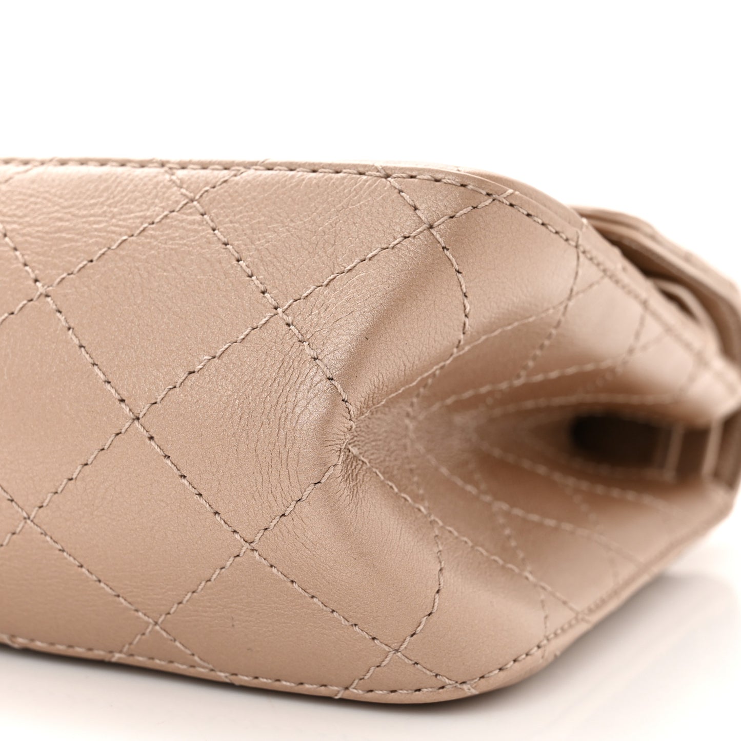 Metallic Calfskin Quilted 2.55 Reissue 226 Flap Dark Gold