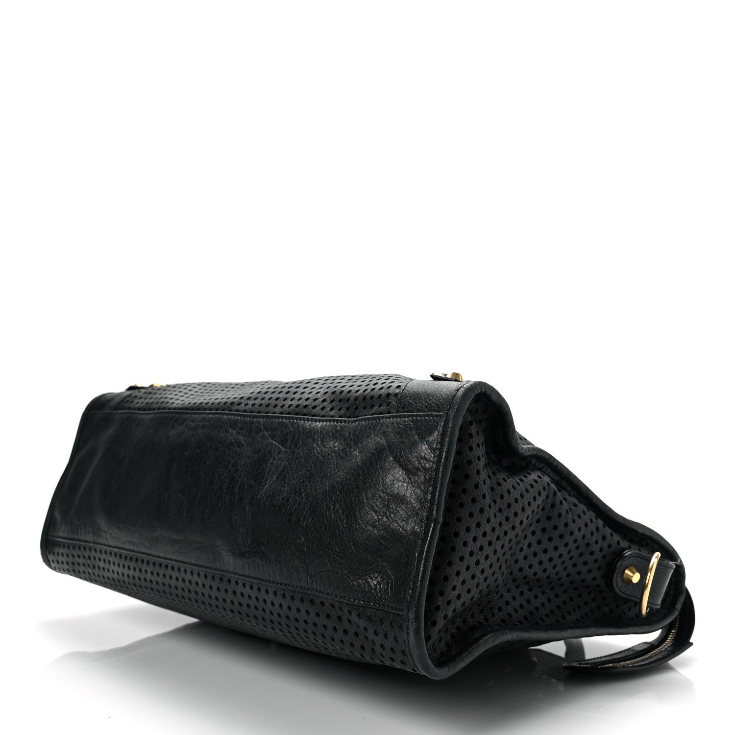 Balenciaga Agneau Laser Cut Cross Classic Gold Hardware City Black 7 of 7