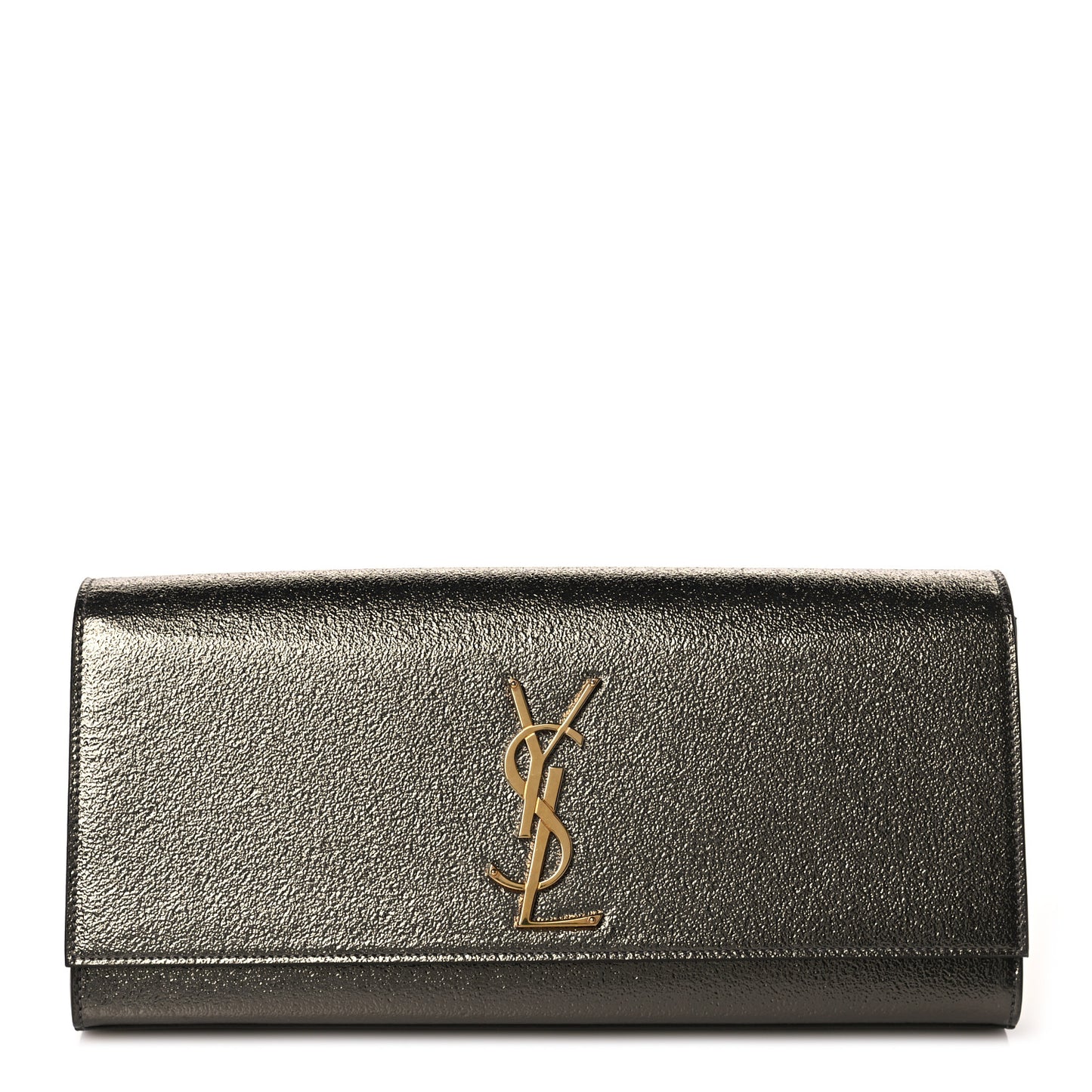 Metallic Textured Calfskin Classic Monogram Cassandre Clutch Bronze
