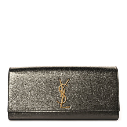 Saint Laurent Metallic Textured Calfskin Classic Monogram Cassandre Clutch Bronze 1 of 8