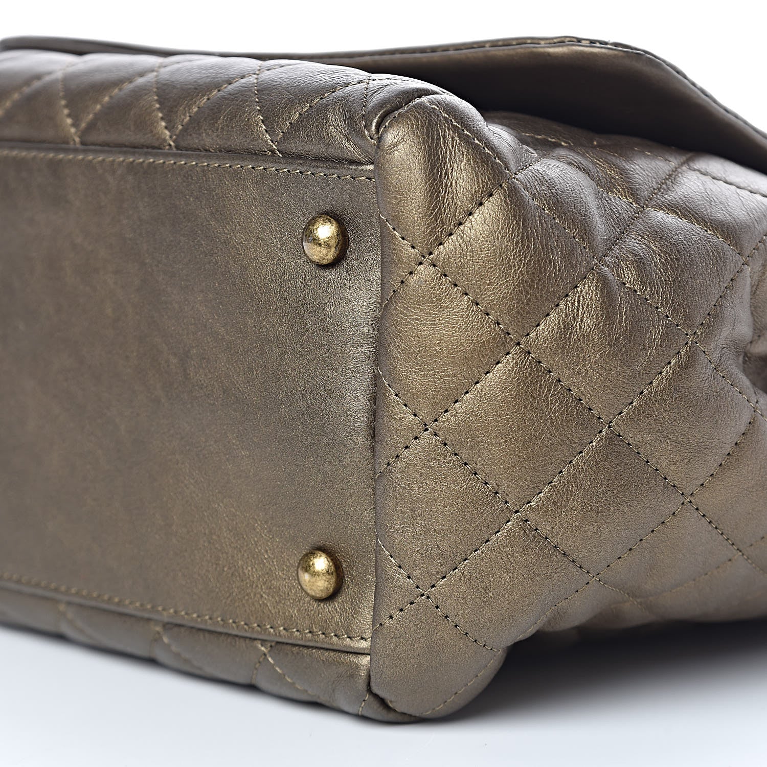 Chanel Metallic Calfskin Quilted Istanbul Accordion Flap Gold 10 of 11