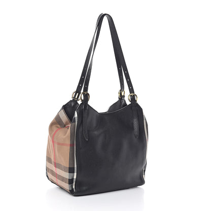 Burberry Grainy Calfskin House Check Small Canterbury Black 3 of 8