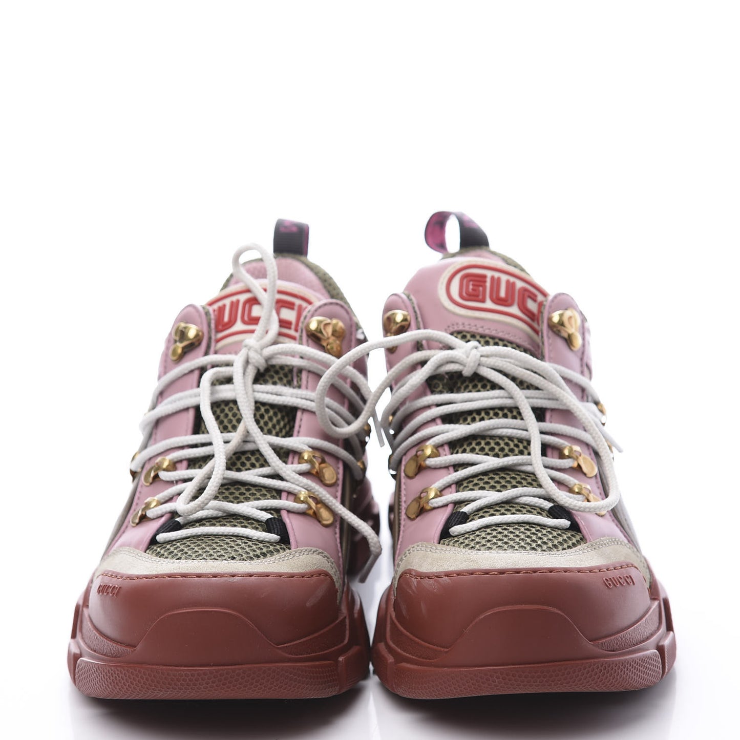 X SEGA Mesh Canvas Calfskin Womens Flashtrek Sneakers 39 Military Oatmeal Carmine Rose Ardesia