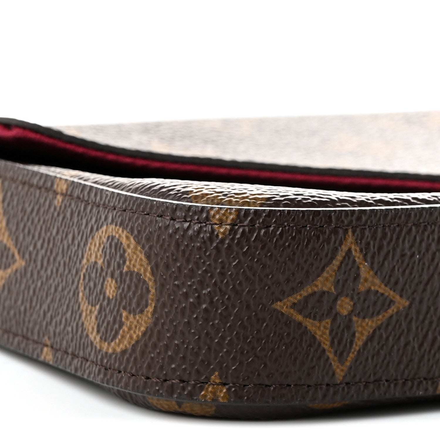 Louis Vuitton Monogram Pochette Felicie Chain Wallet Fuchsia 9 of 10
